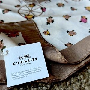 - sold - coach silk scarf
